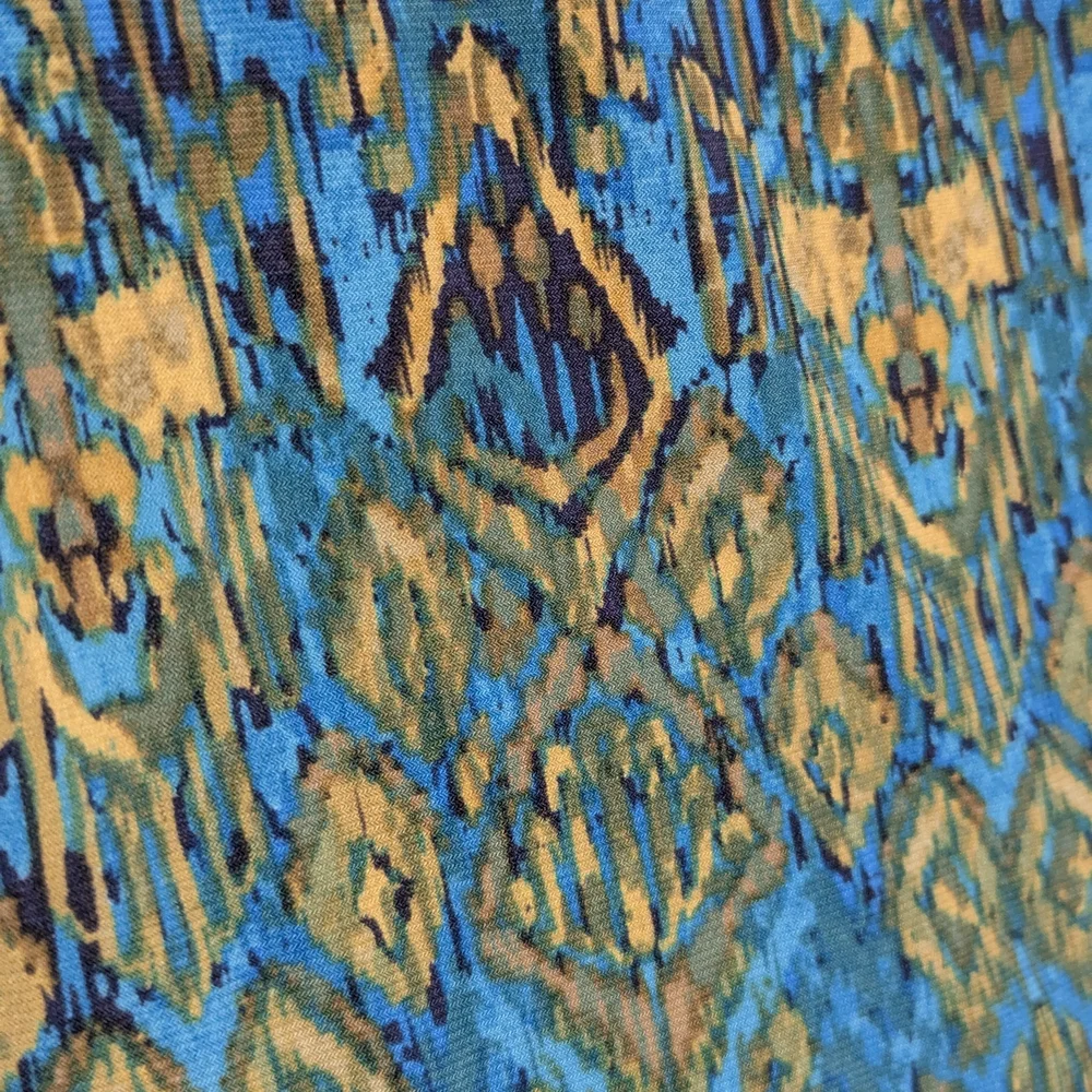 Chaps Ikat Print Keyhole Blouse - XL - Picture 6 of 11